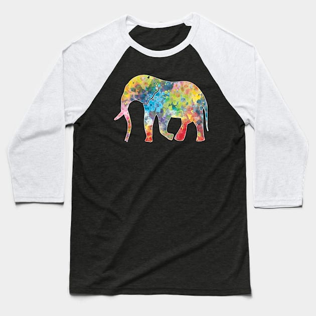 Cool Elephant Colorful Tribal T-shirt Baseball T-Shirt by thefriendlyone